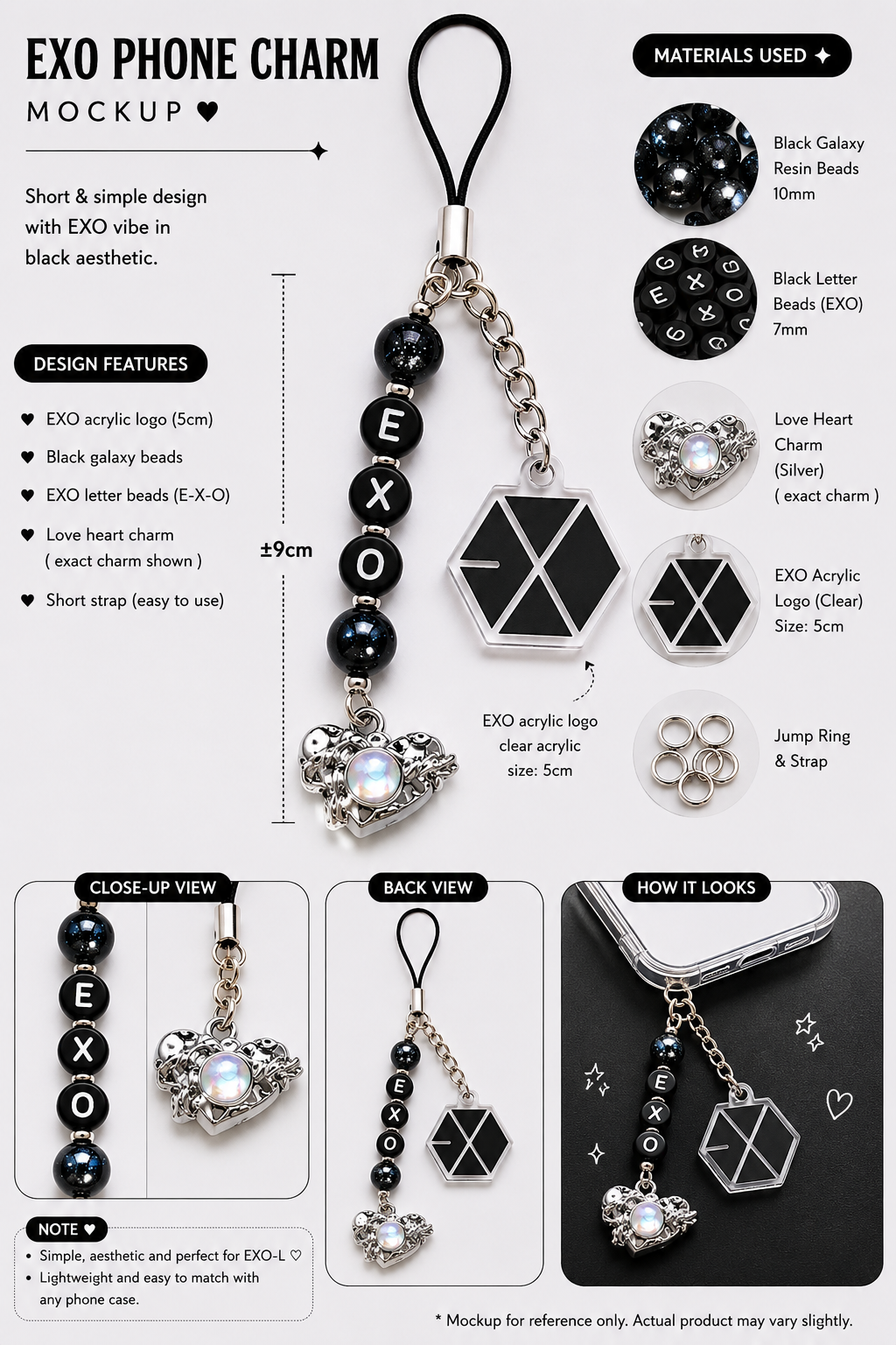 EXO Moonlight Phone Charm